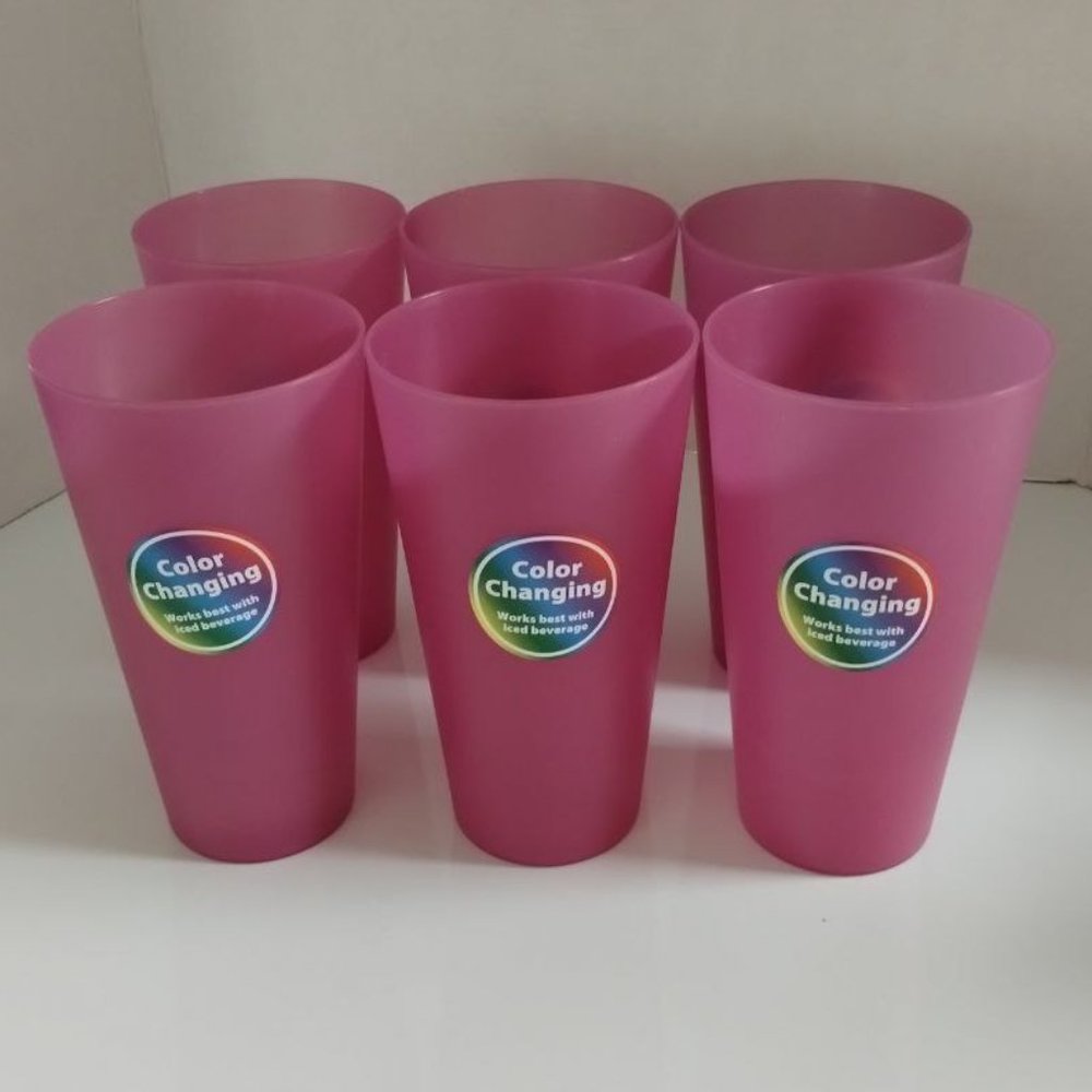 Color Changing 37 oz. Tumblers Set of 6  nwot